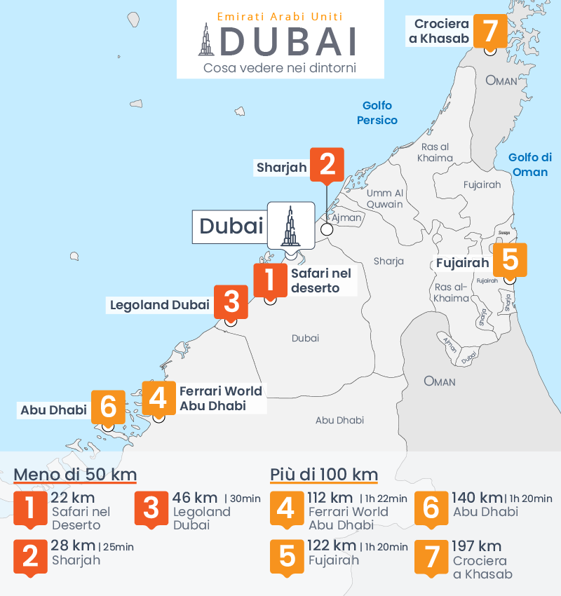 mappa dintorni dubai