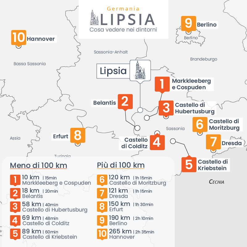 mappa dintorni lipsia