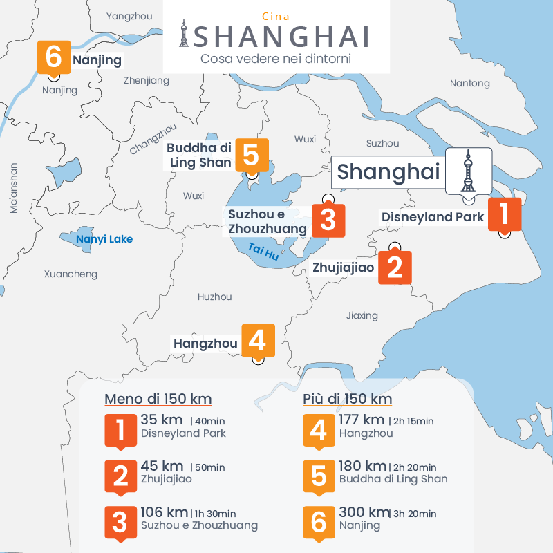 mappa dintorni shanghai