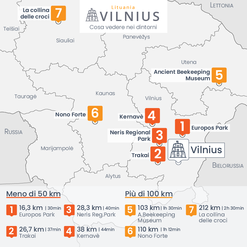 mappa dintorni vilnius