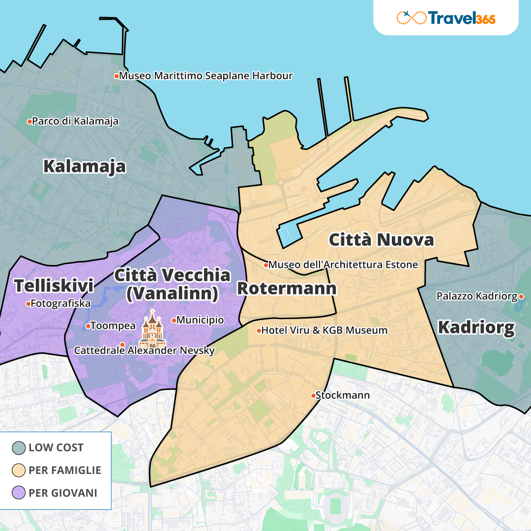 mappa dove dormire tallinn