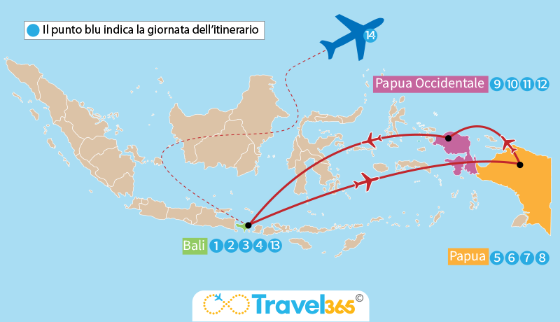 mappa indonesia itinerario 14 giorni