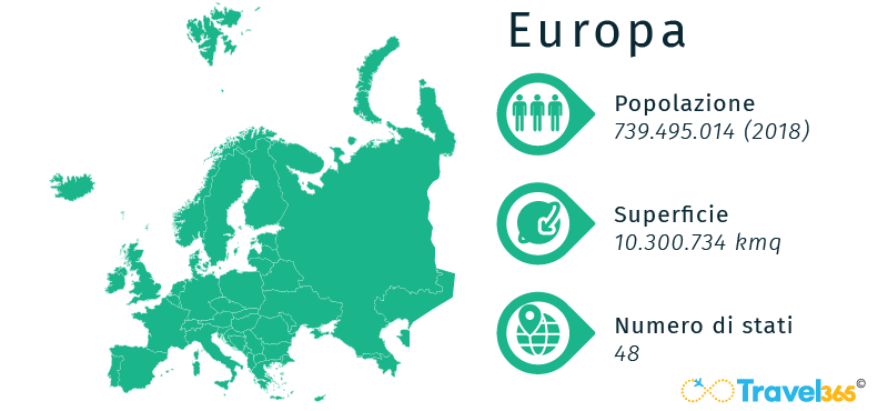 mappa continente europa