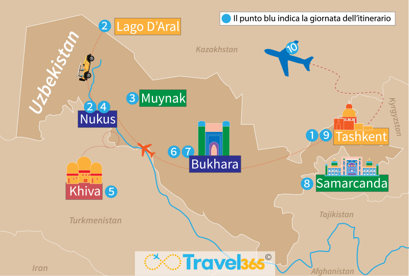 mappa uzbekistan itinerario 10 giorni il lago d aral e la tradizione 1