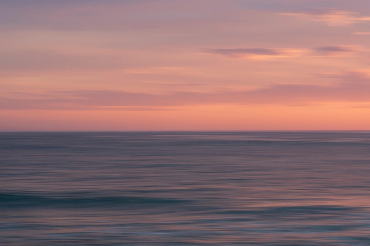 mare cielo nuvole tramonto oceano