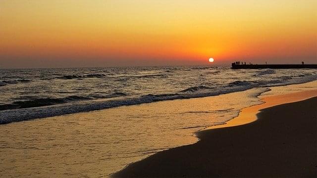 Mare Spiaggia Bellissimo Tramonto