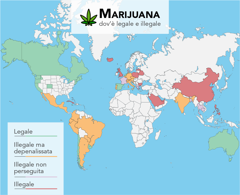 Dov'è legale la Marijuana? Ecco gli