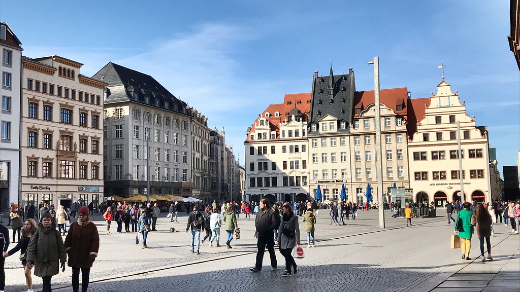 marktplatz leipzig saxony
