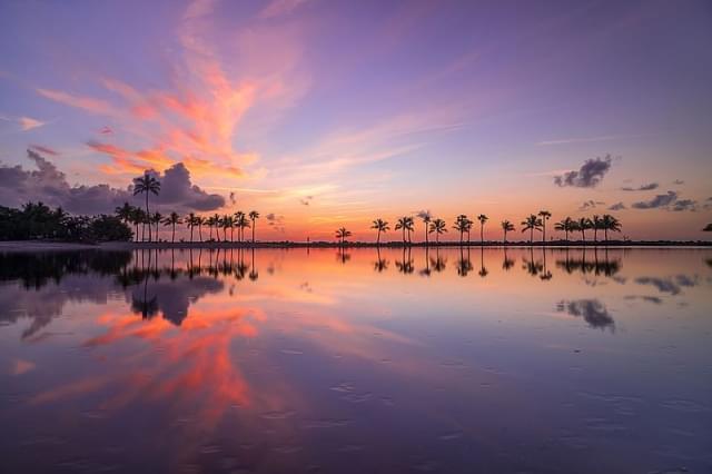 matheson hammock nuvole tramonto mare