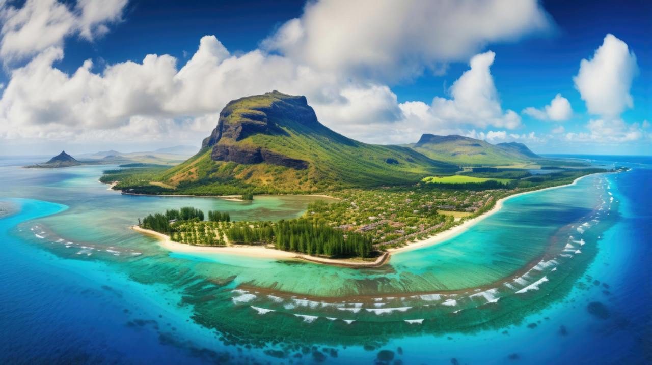 mauritius e un isola nell oceano indiano e le sue bellissime spiagge e varie barriere coralline