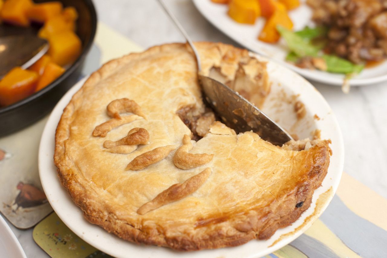 meat pie with pastry crust