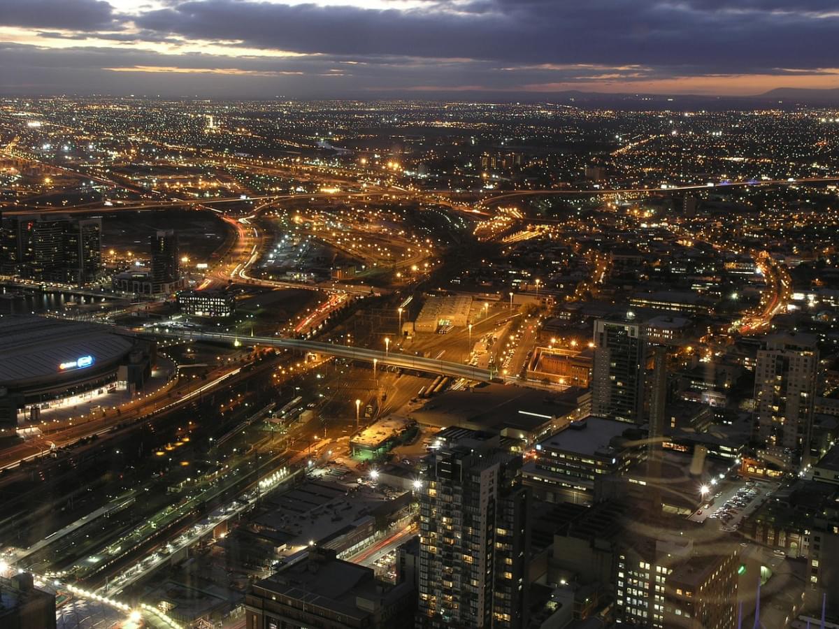 melbourne notte paesaggio urbano 1