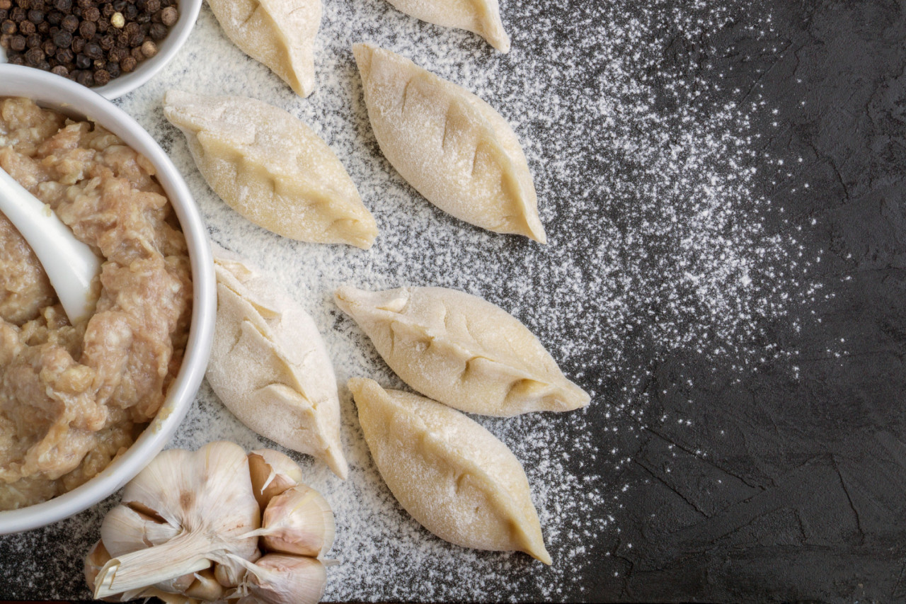 modeling homemade meat dumplings ingredients cooking dumplings