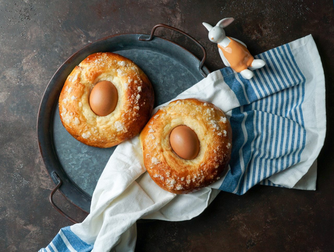 mona de pasqua typical spanish pastry with egg easter