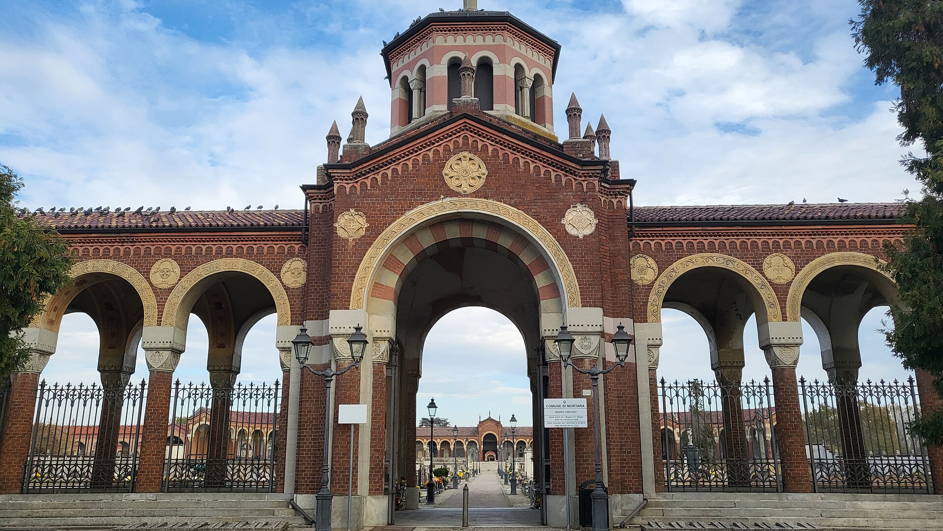 monumental cemetery of mortara entrance