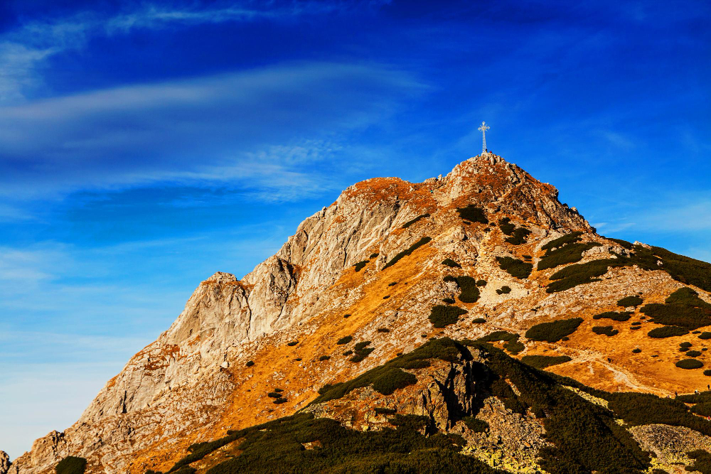 mountain landscape with rocks giewont peak