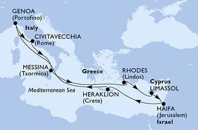 msc lirica mediterraneo orientalee