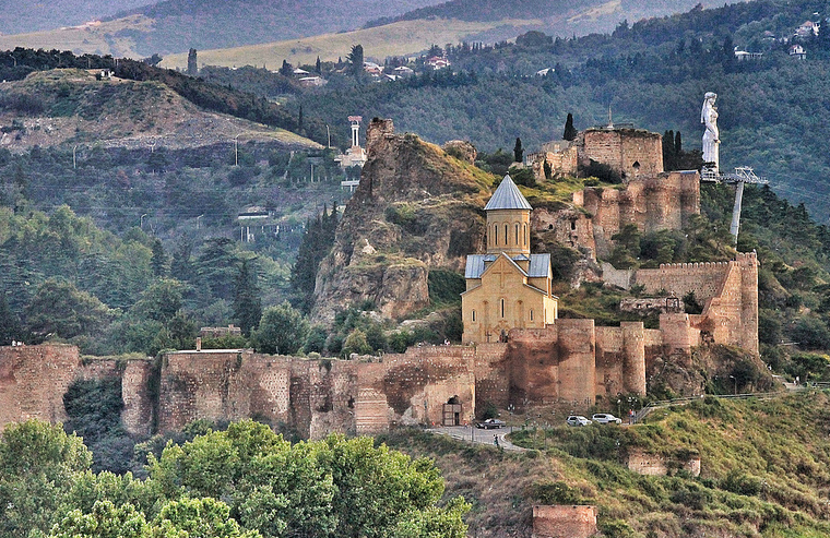 narikala fortress in tbilisi georgia