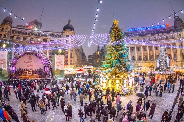 natale piazza universit bucarest