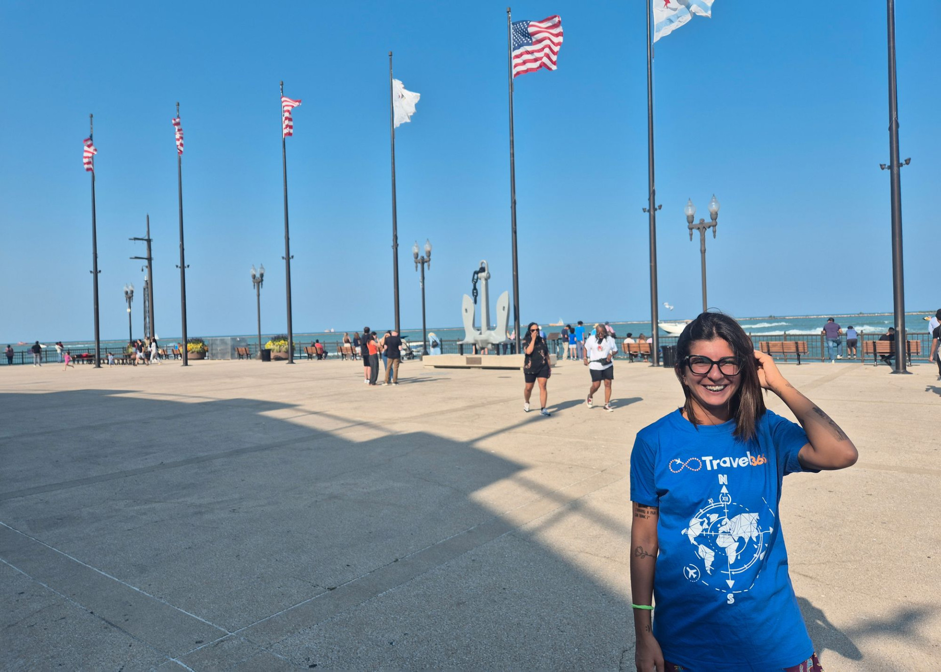 lungolago e vista dal navy pier di chicago