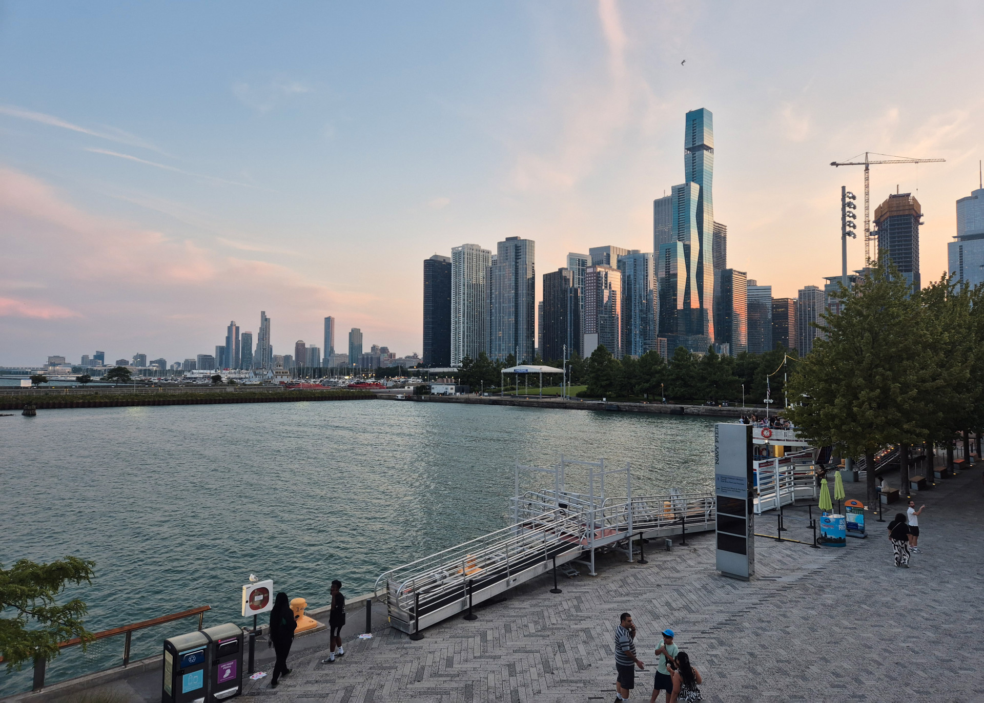 navy pier sunset