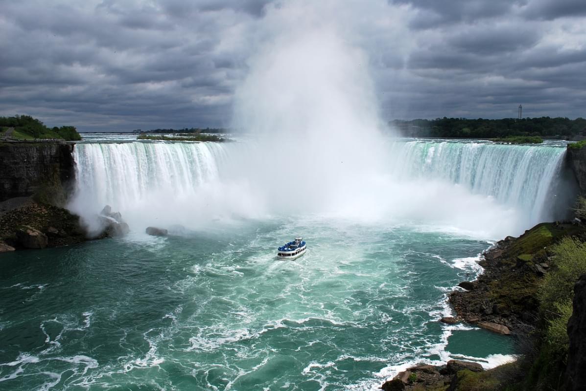 niagara falls cascata fiume scena