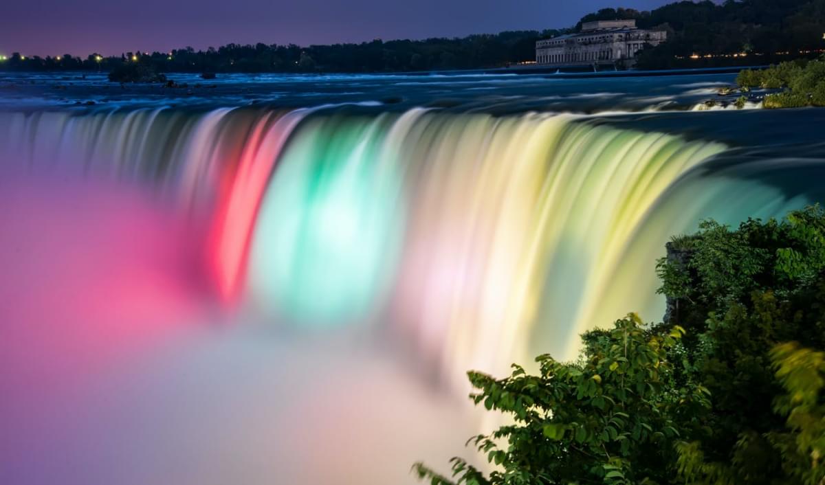 niagara falls notte luci