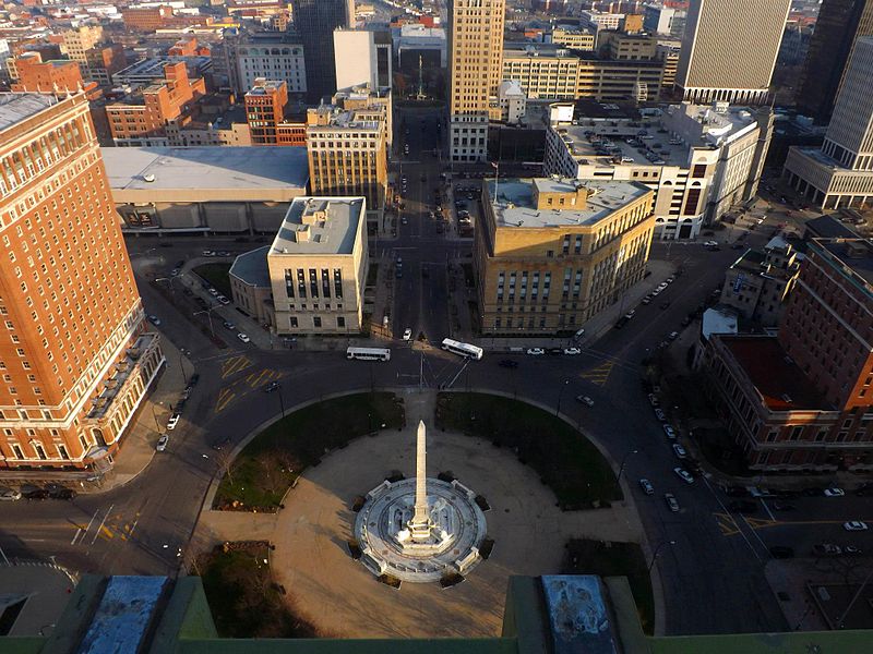 niagara square from city hall observation deck