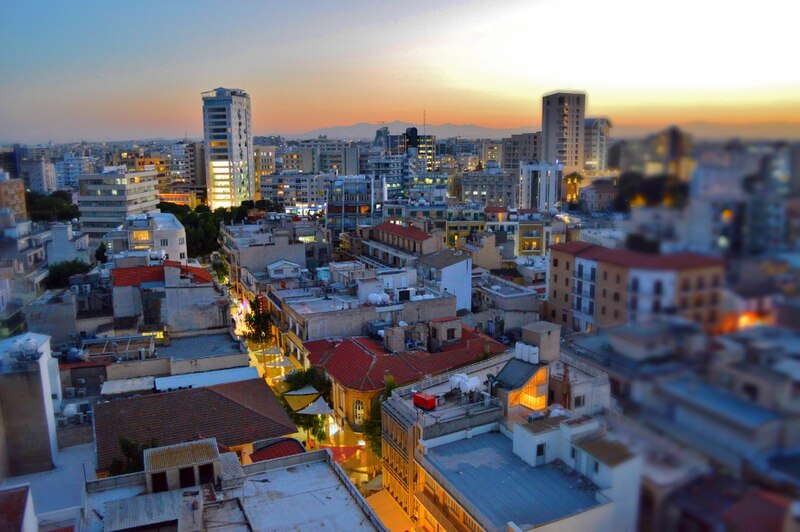 nicosia skyline just after sunset nicosia republic of cyprus kypros 1