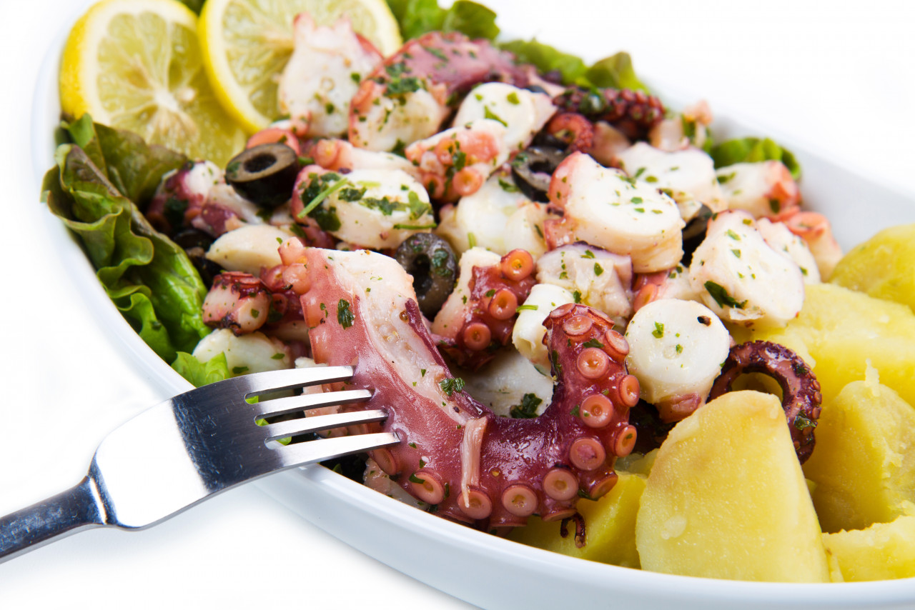 octopus salad with potatoes