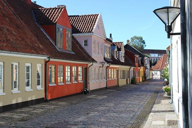 una delle vie di odense