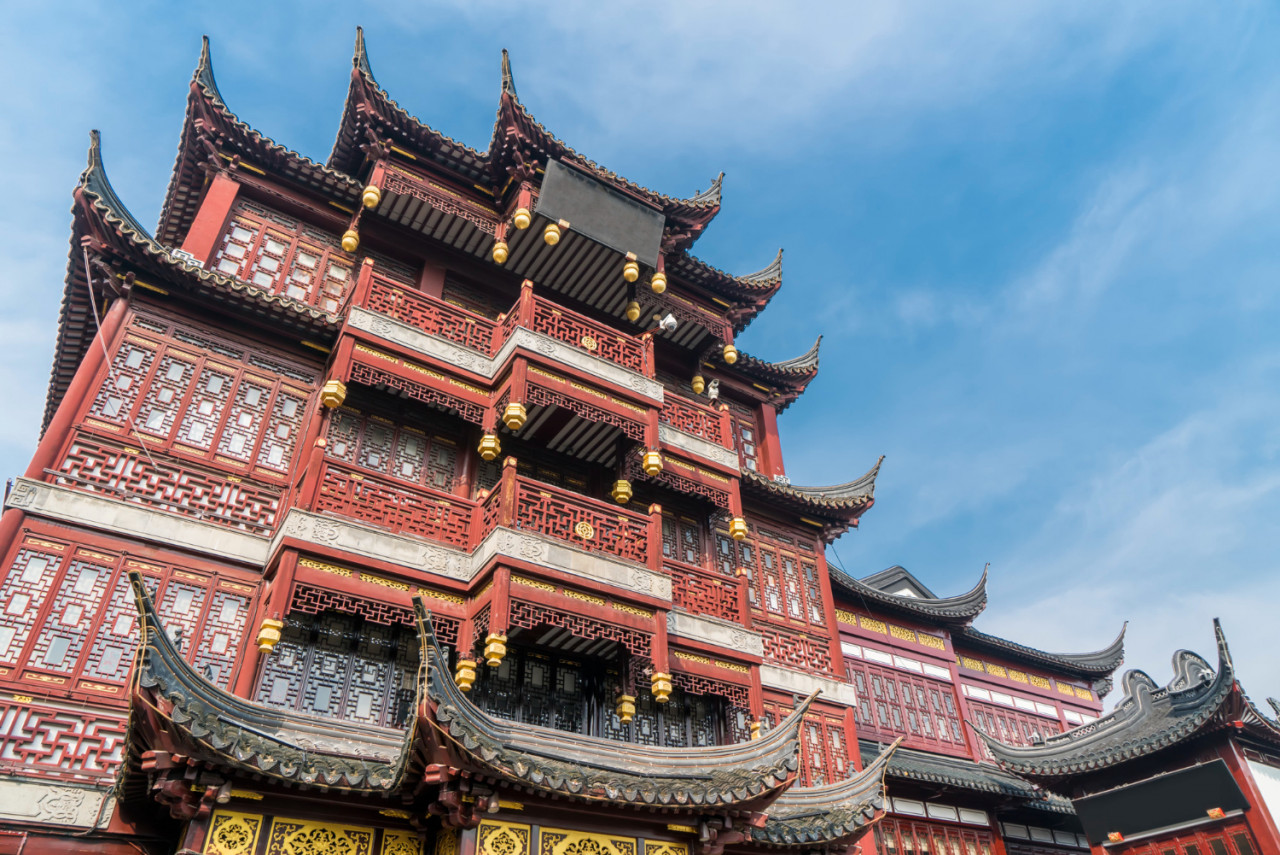 old buildings shanghai yu garden