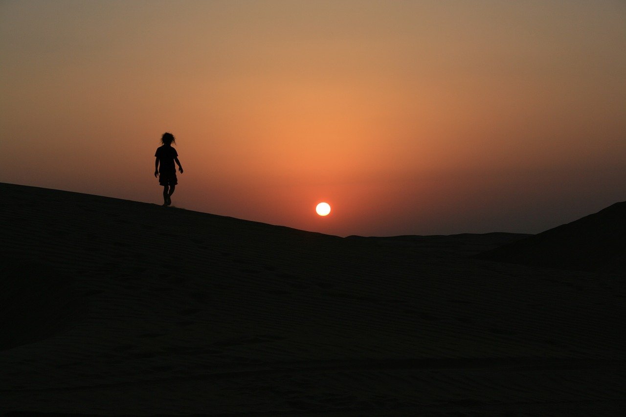 oman tramonto deserto abendstimmung