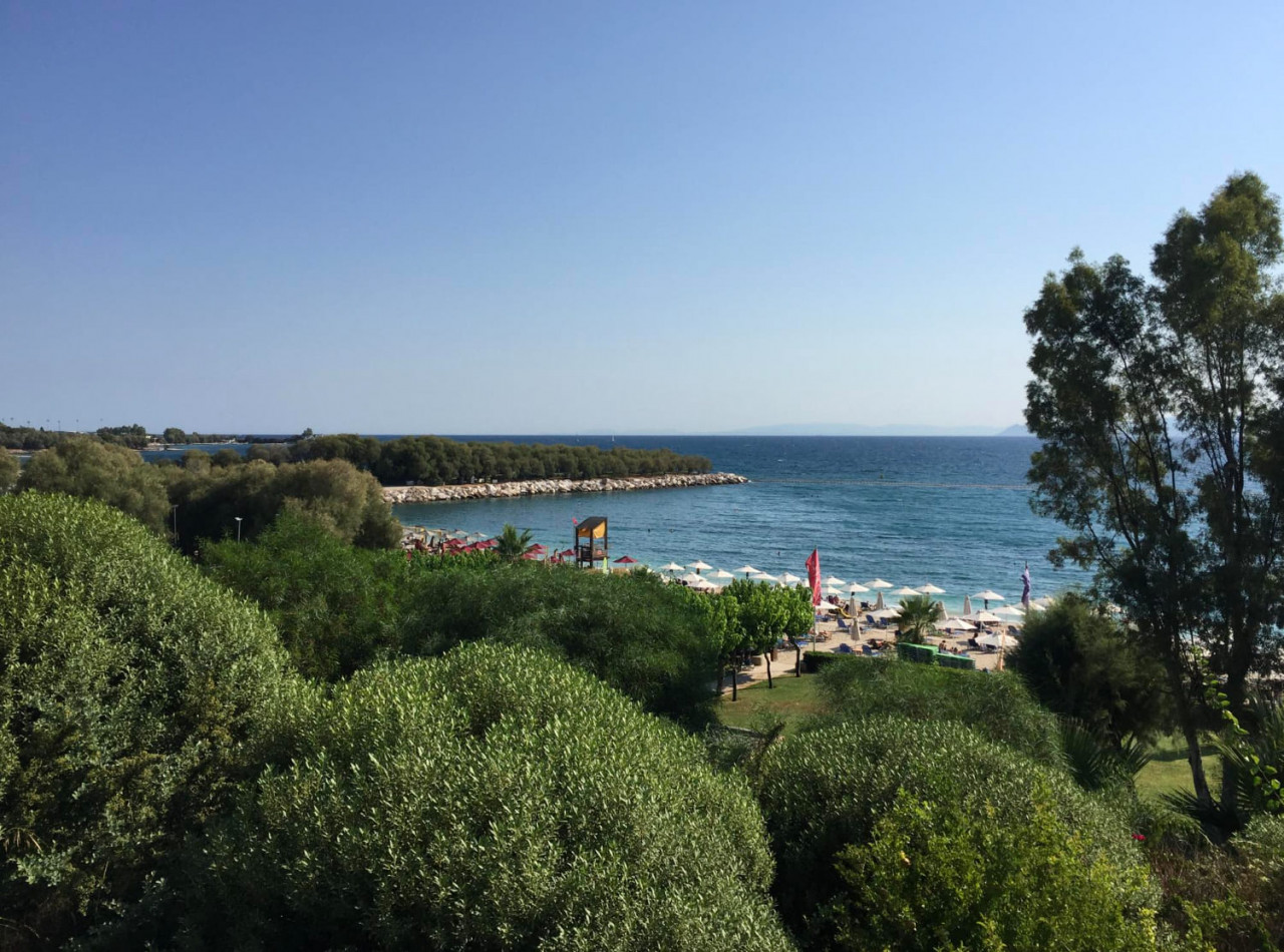 one beaches located kalamaki alimos attica south side athens greece