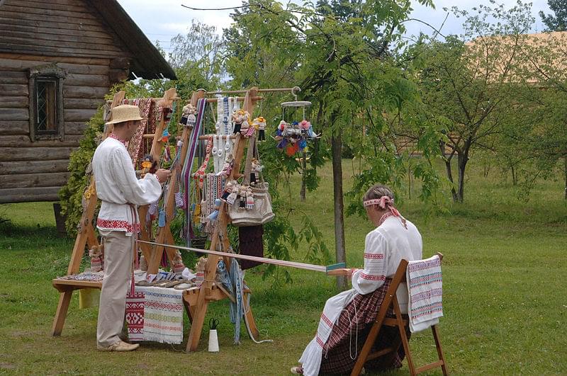 open air village at dudutki belarus