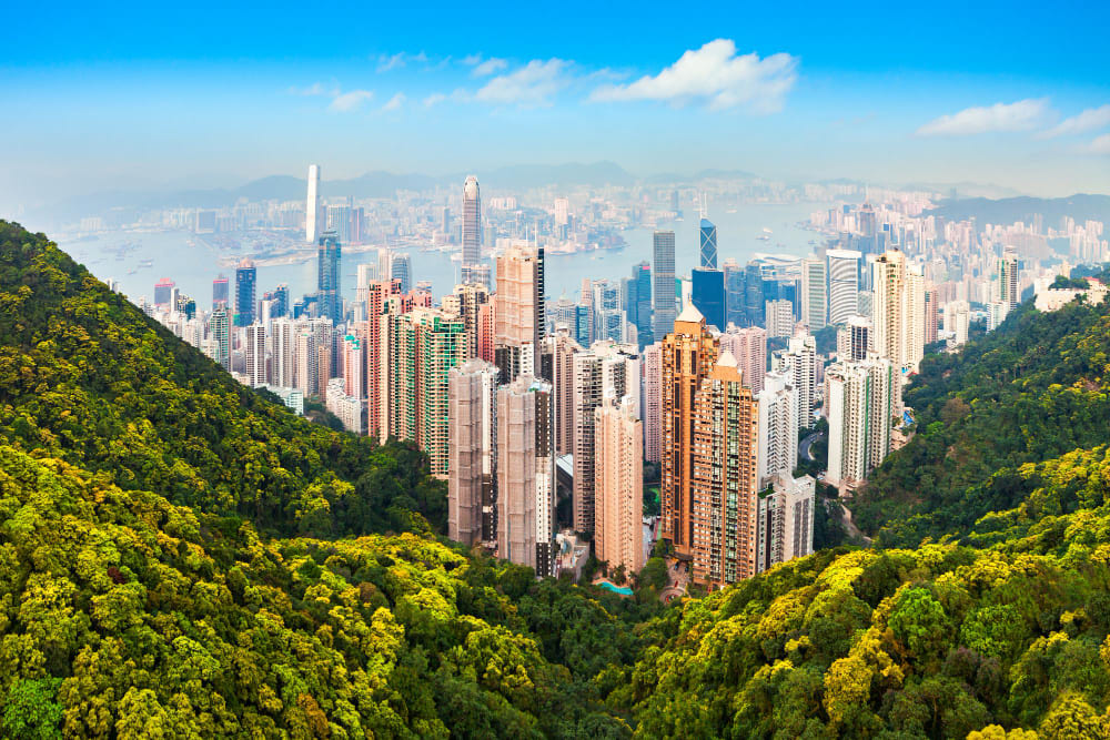 orizzonte di hong kong dal victoria peak