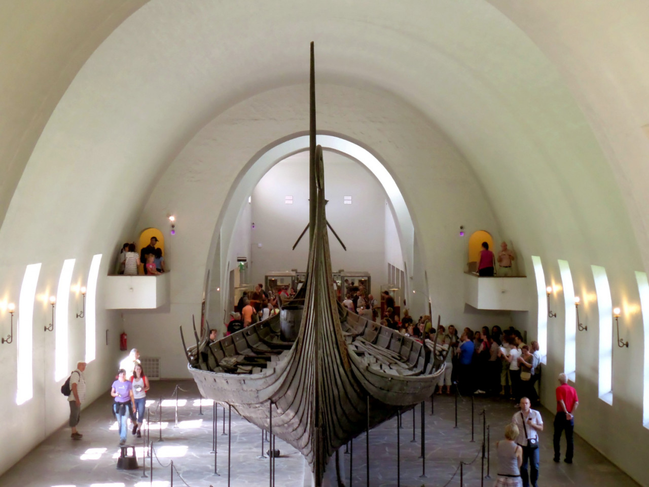 oseberg ship large vessel from viking era exhibited viking ship museum oslo norway