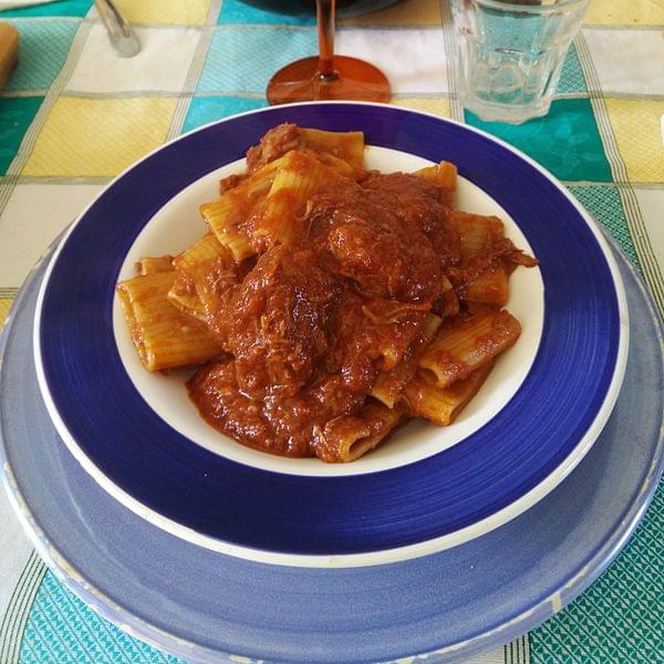 paccheri rigati al ragu