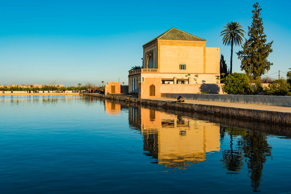 padiglione del giardino saadiano dei giardini della menara a marrakech marocco africa