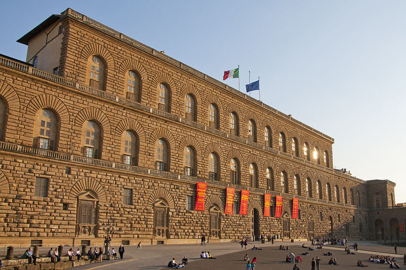 palazzo pitti nel tardo pomeriggio