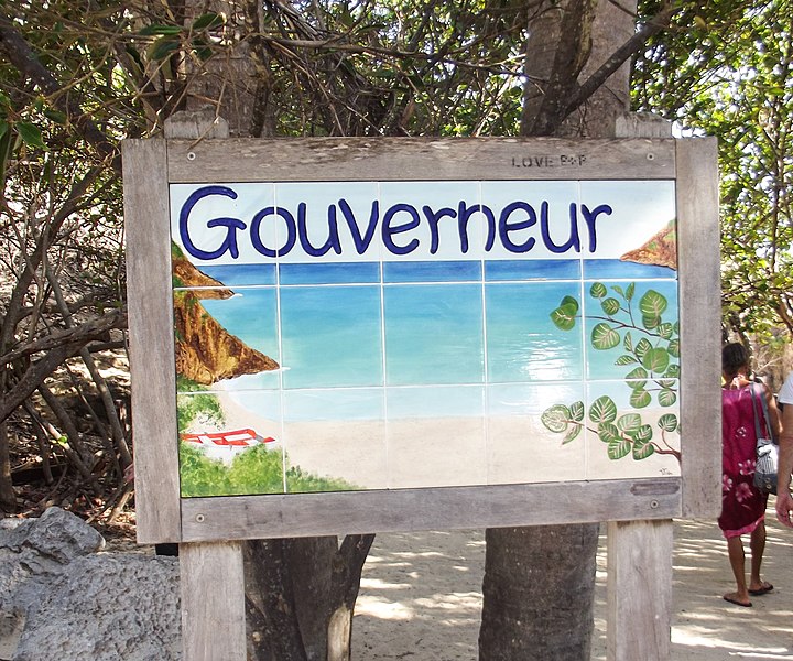 panneau de la plage gouverneur de saint barthelemy