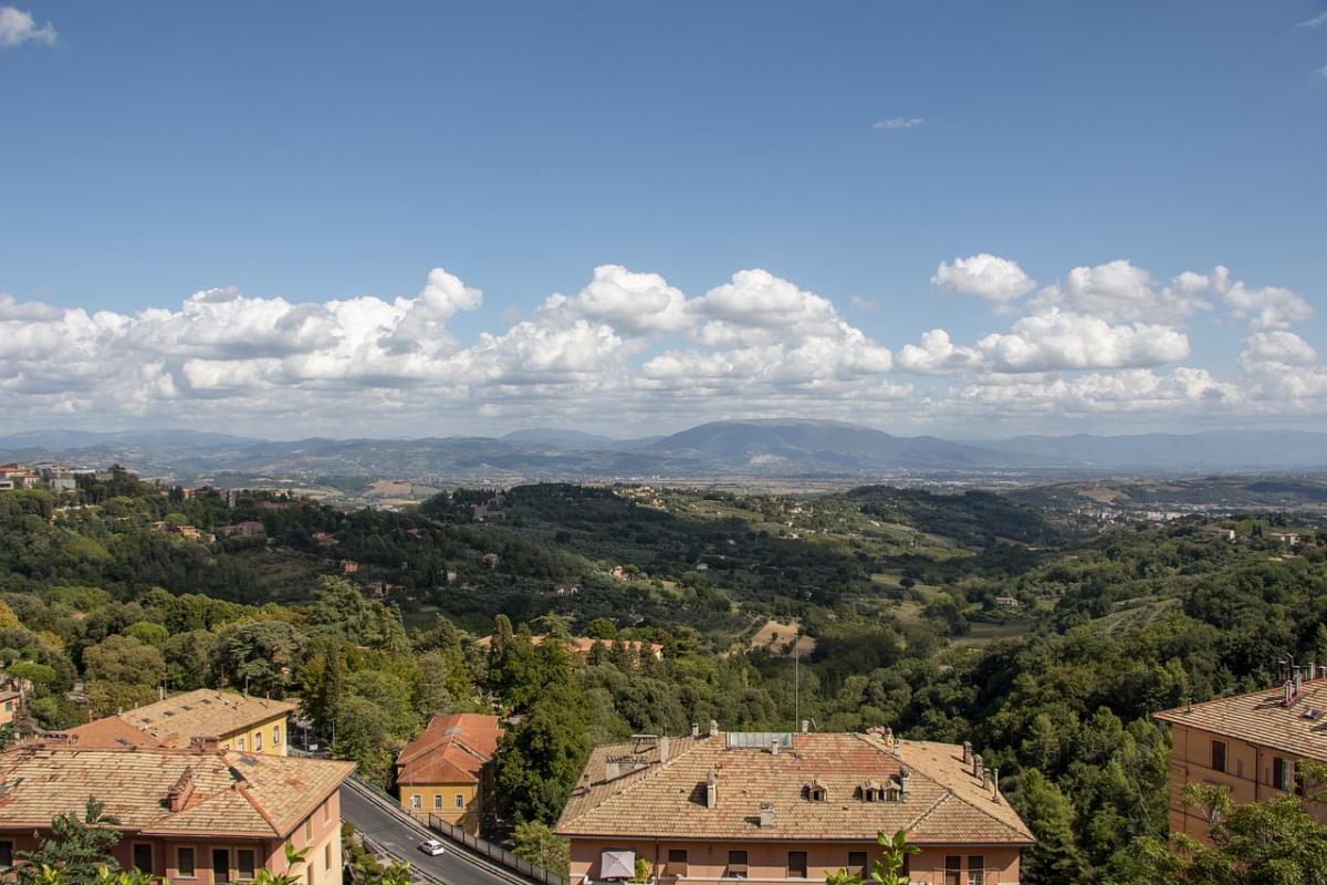 panorama con sfondo assisi perugia