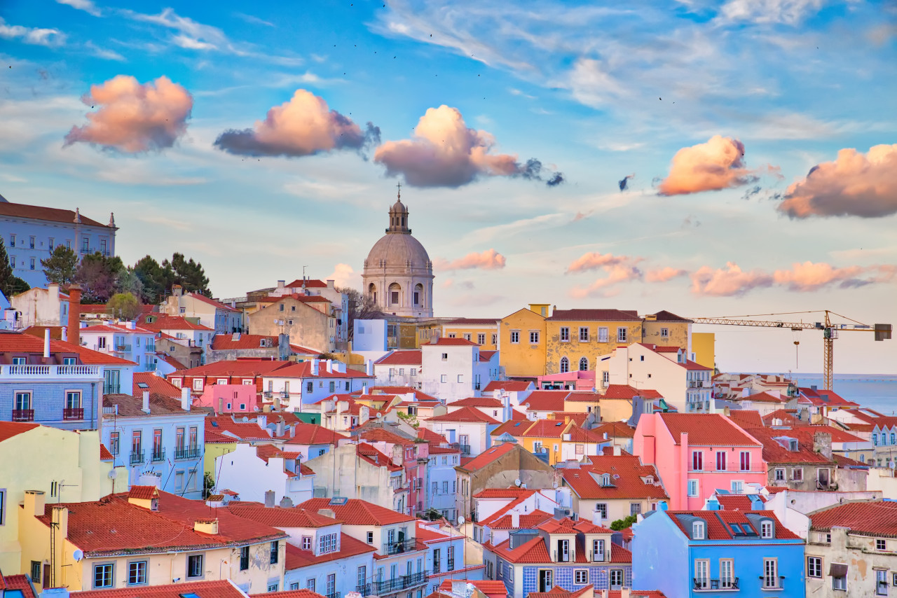 panoramic lisbon skyline portugal