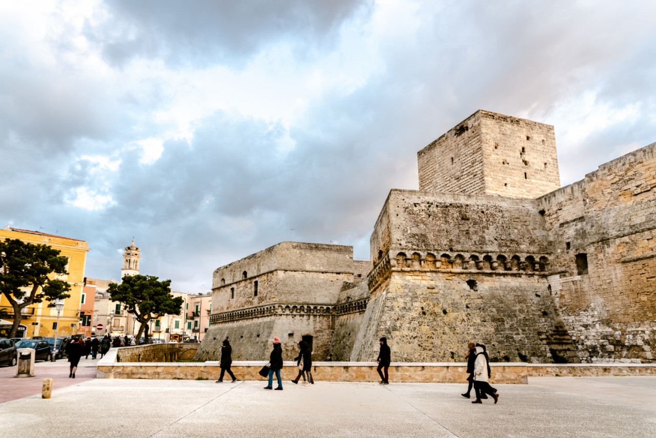 panoramic view east corner castello svevo di bari