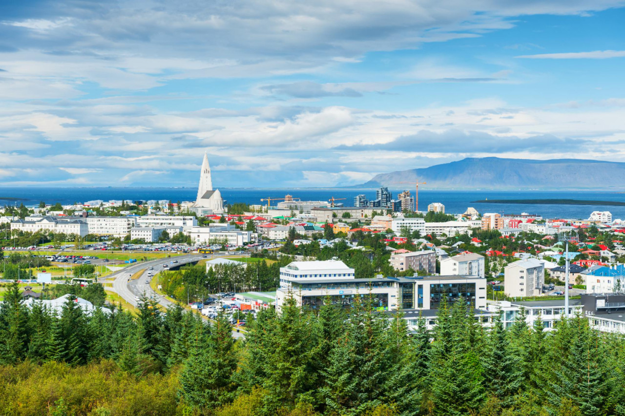 panoramic view of reykjavik iceland
