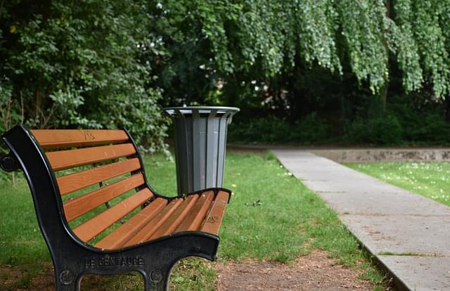 panchina nei Giardini pubblici La Spezia