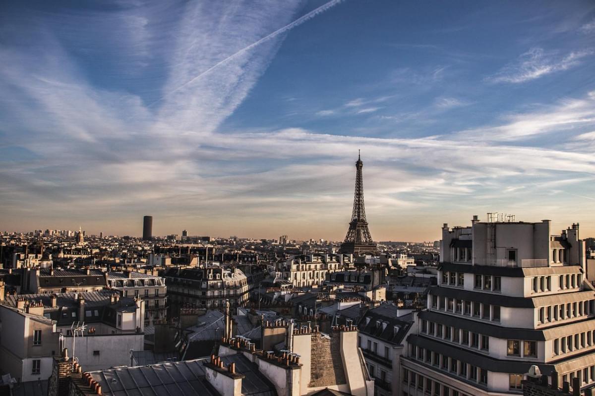 parigi torre eiffel tetto cielo