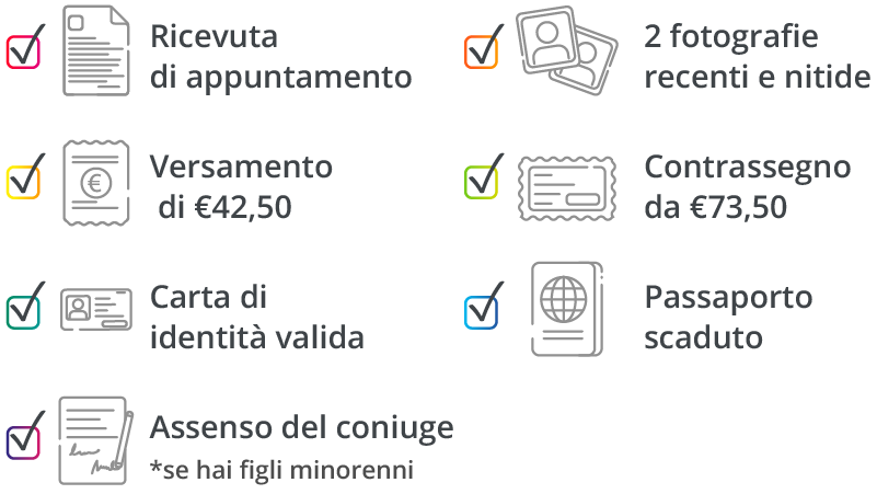 passaporto documenti necessari