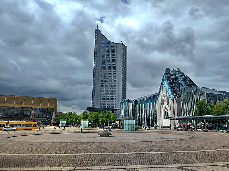 paulinerkirche a mrakodrap city hochhaus leipzig 1