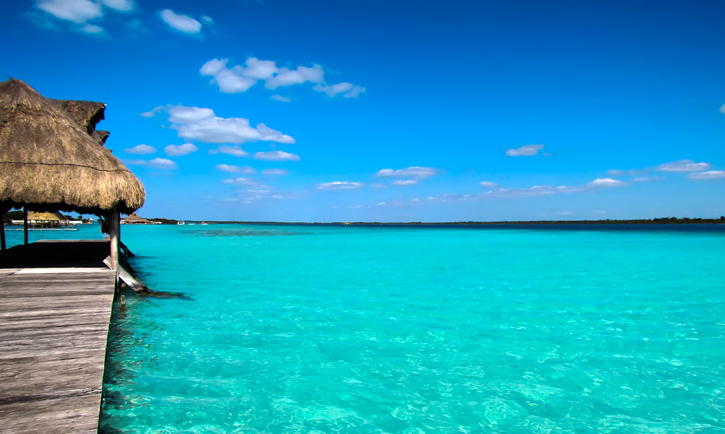 perfect holyday spot to swim at bacalar lagoon